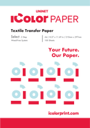 iColor Select Ultra Bright 2 Step Transfer & Adhesive Media Kit For Light and Dark Textiles 11.8" x 19"