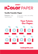 iColor Textile Transfer Paper Premium 100 sheets.