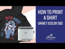 How to Print A Shirt using 2 Step Transfer on Uninet iColor 560 White Toner printer video demo