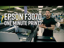 Epson SureColor F3070 Industrial Direct to Garment Printer One Minute Print Video