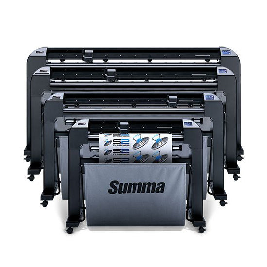 Summa S Class 2 D-Series Drag Knife Cutter with Integral Stand and Basket, OPOS X and Sheet Cut-off System