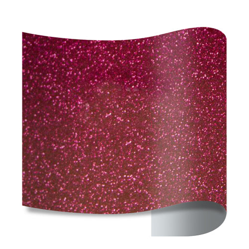 12 Hot Pink Siser Glitter Heat Transfer Vinyl (HTV)