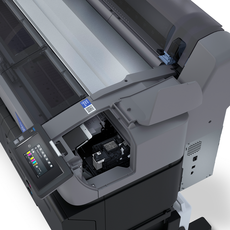 Epson SureColor F6470H 44" Dye-Sublimation Printer Close Up Angled Top View