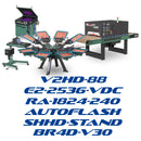 Vastex Screen Printing Premium: Waterbased 8 Color Package Shop with DTG Capable Dryer