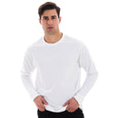 1401 Men Long Sleeve T Shirt White Front View