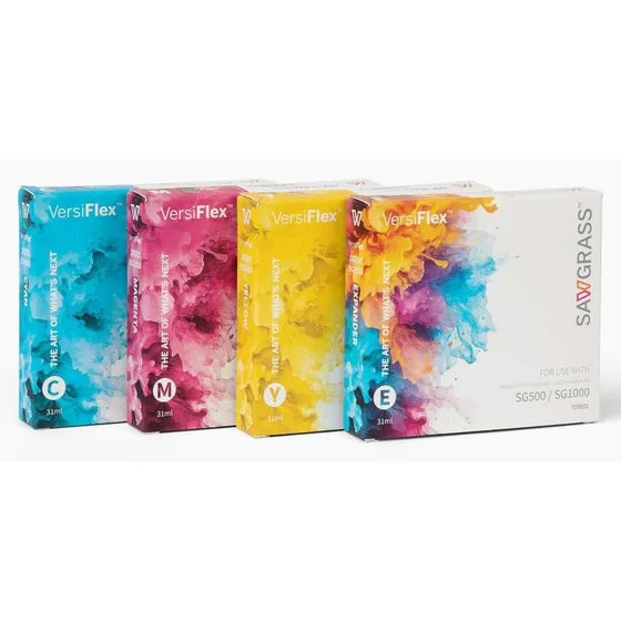 VersiFlex ink cartridges, 31ml each: cyan, magenta, yellow and Expander