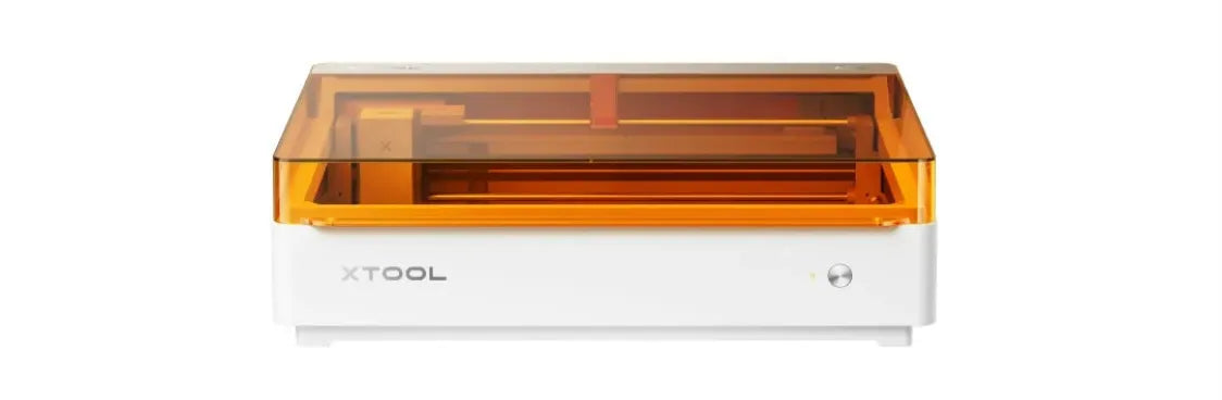 xTool M2 Color Craft laser cutter and engraver with its orange lid closed