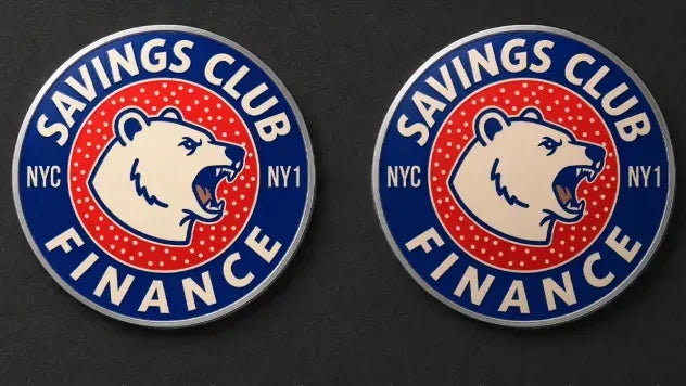 Two identical full color badges printed on the xTool O1